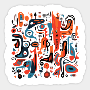 Mid Century Abstract Jazz Sticker